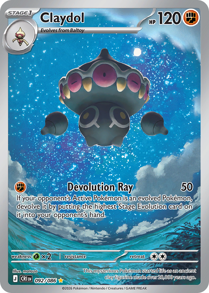 Claydol - 092/086 CRI - Pokémon TCG Card