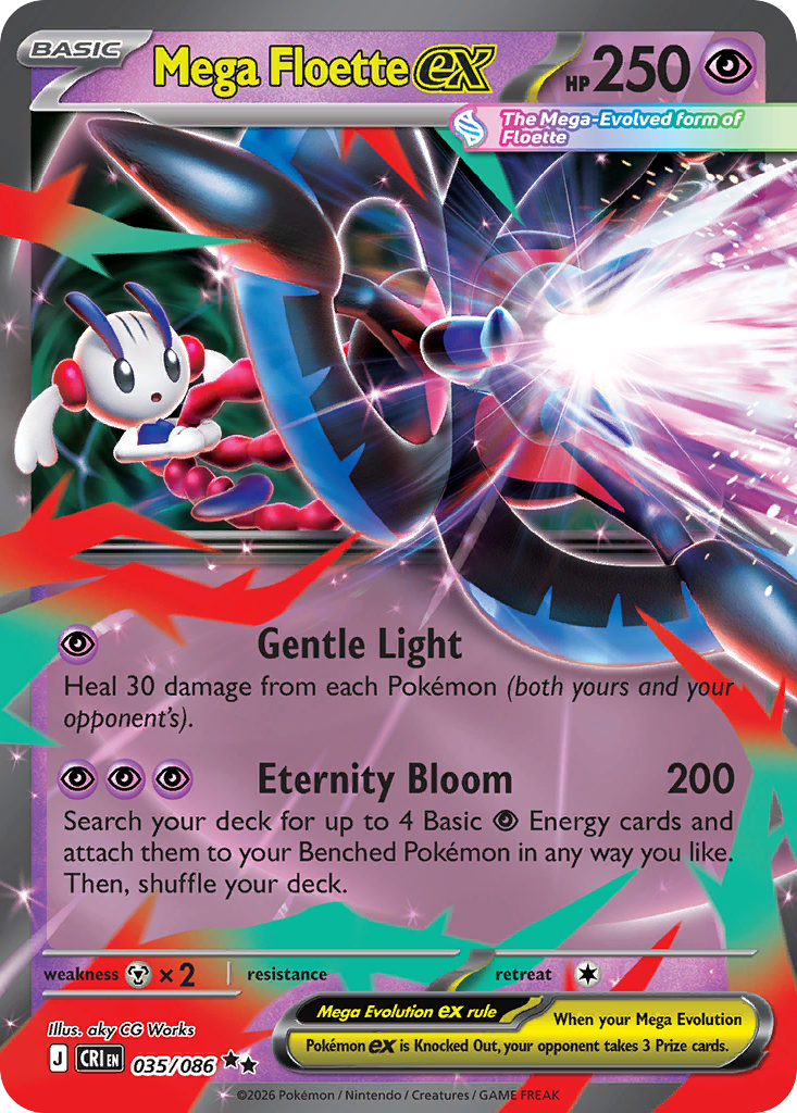 Mega Floette ex - 035/086 CRI - Pokémon TCG Card