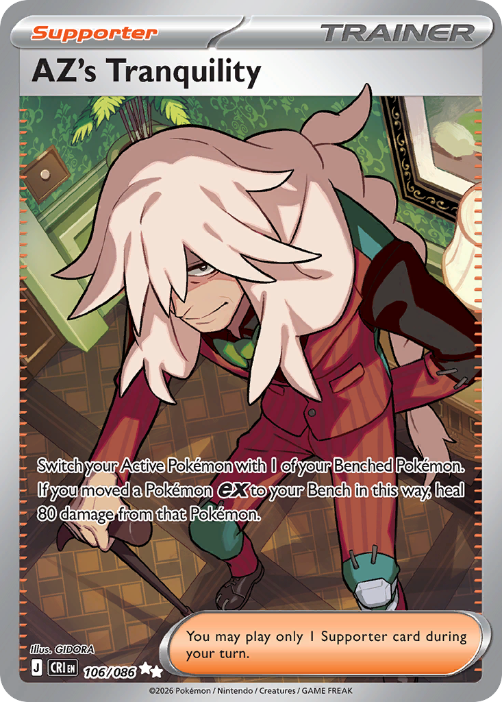 AZ's Tranquility - 106/086 CRI - Pokémon TCG Trainer Card
