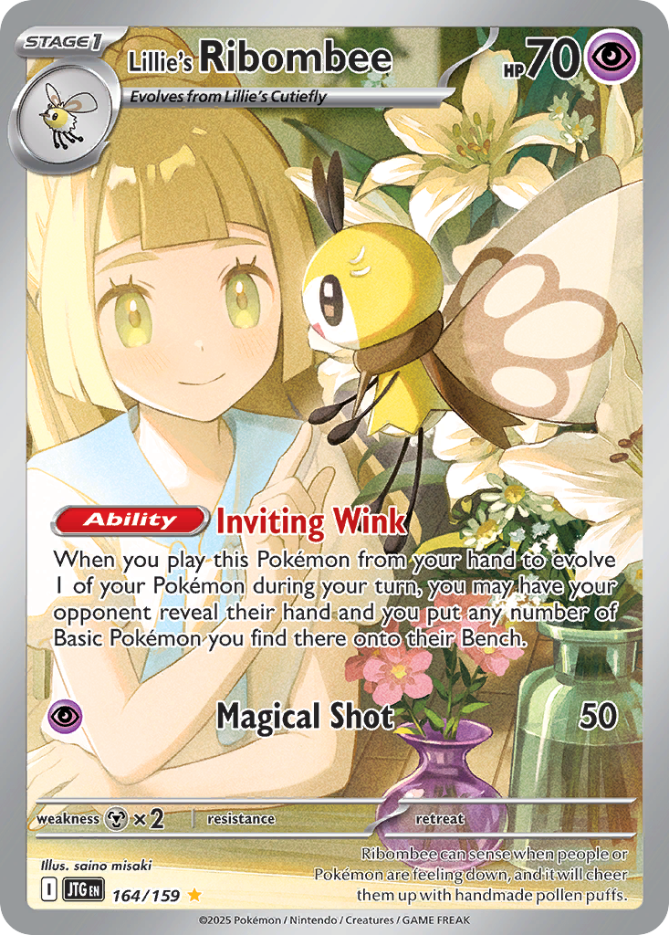 Lillie's Ribombee - 164/159 JTG - Pokémon TCG Card