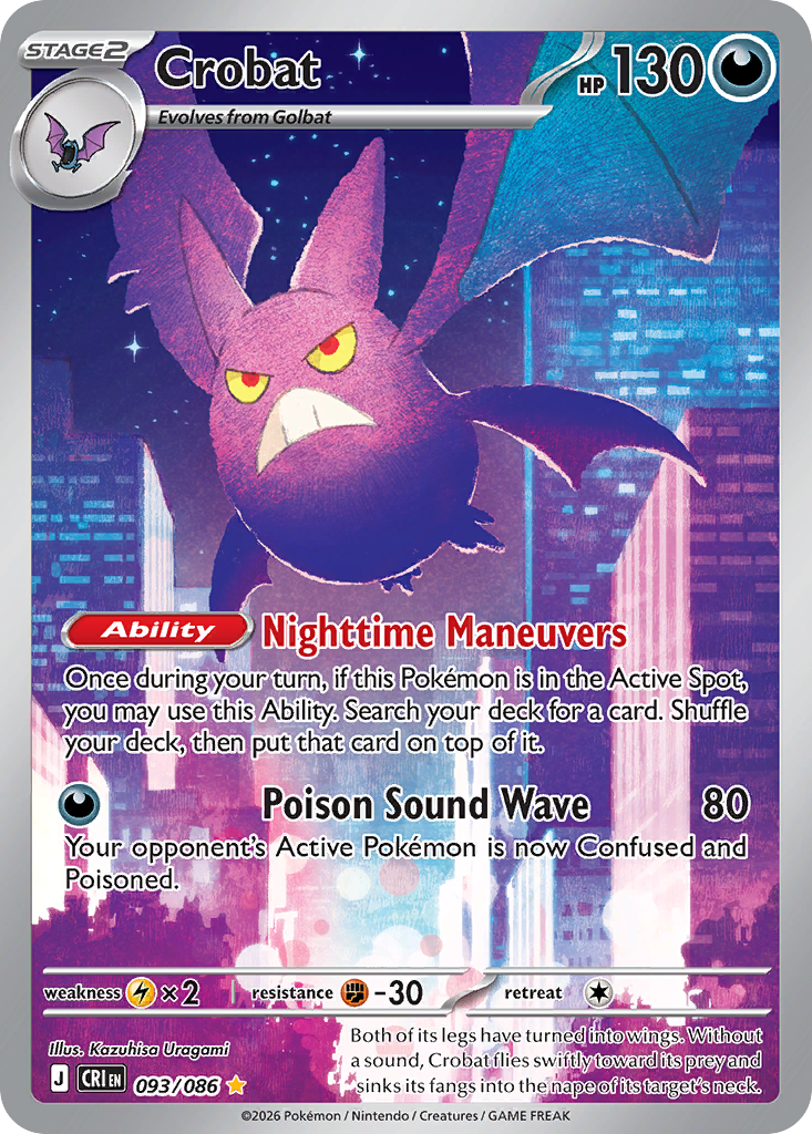 Crobat - 093/086 CRI - Pokémon TCG Card
