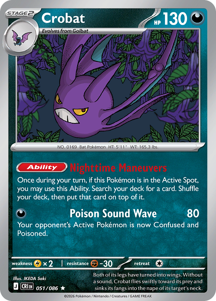 Crobat - 051/086 CRI - Pokémon TCG Card
